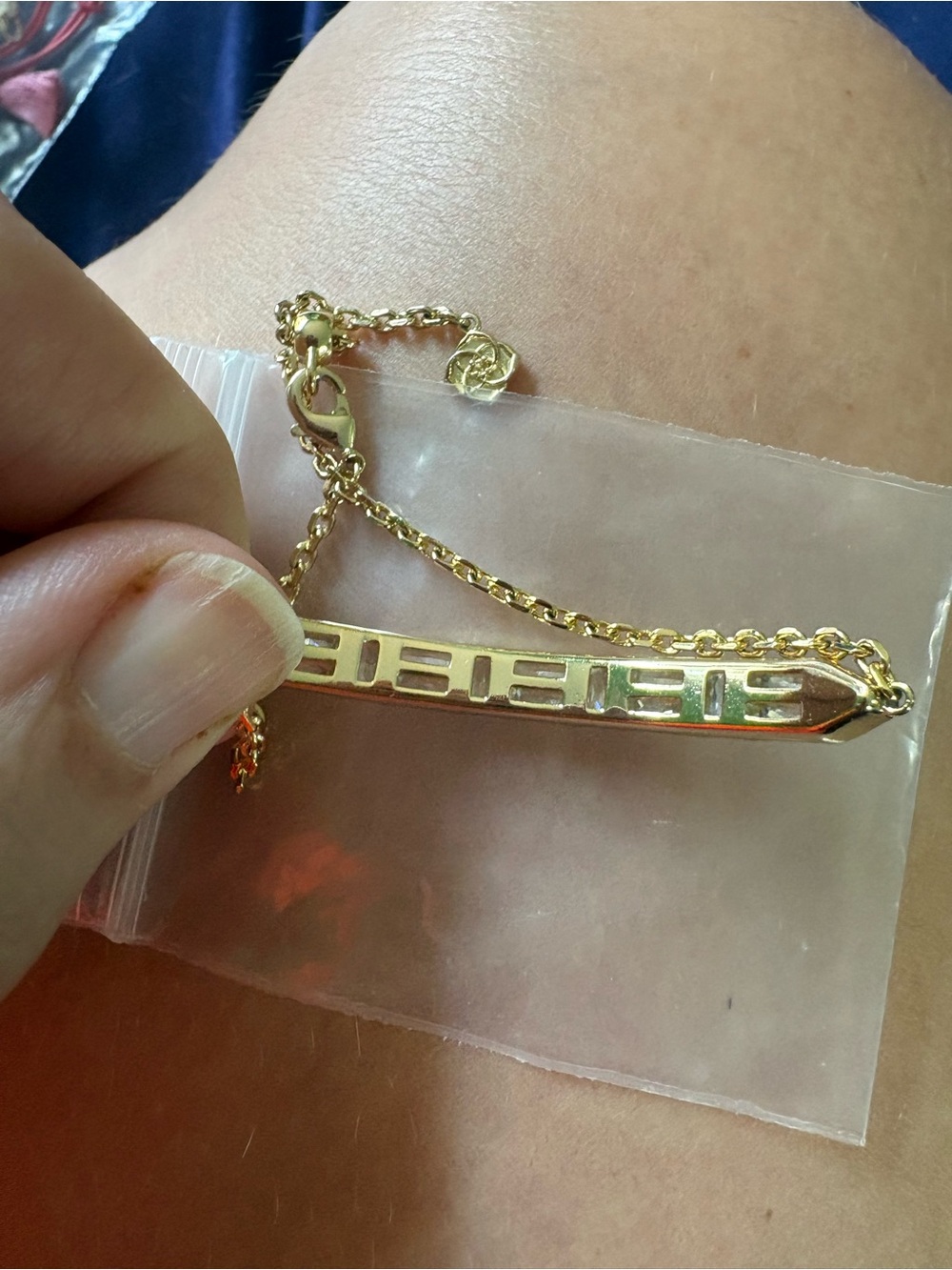 Kendra Scott Jamie Gold Adjustable Crystal Bracelet - Picture 2 of 3